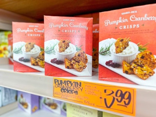 pumpkin cranberry crisps at Trader Joe's