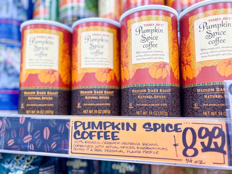 pumpkin spice coffee at Trader Joe's