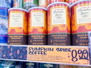 pumpkin spice coffee at Trader Joe's
