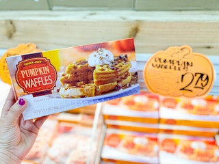 pumpkin waffles at Trader Joe's
