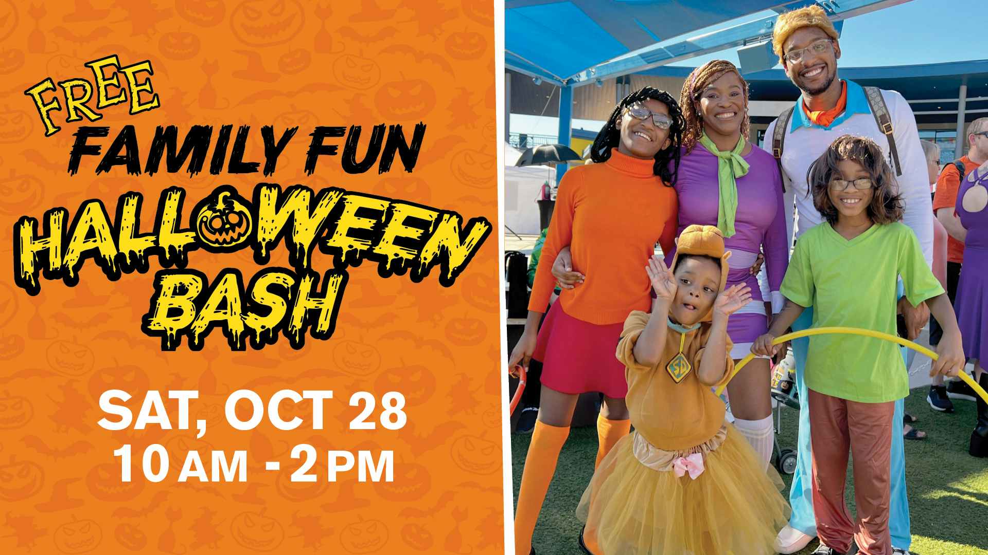the banner for the free family fun Halloween Bash in Arizona