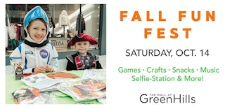 the banner for Fall Fun Fest in Green Hills Mall