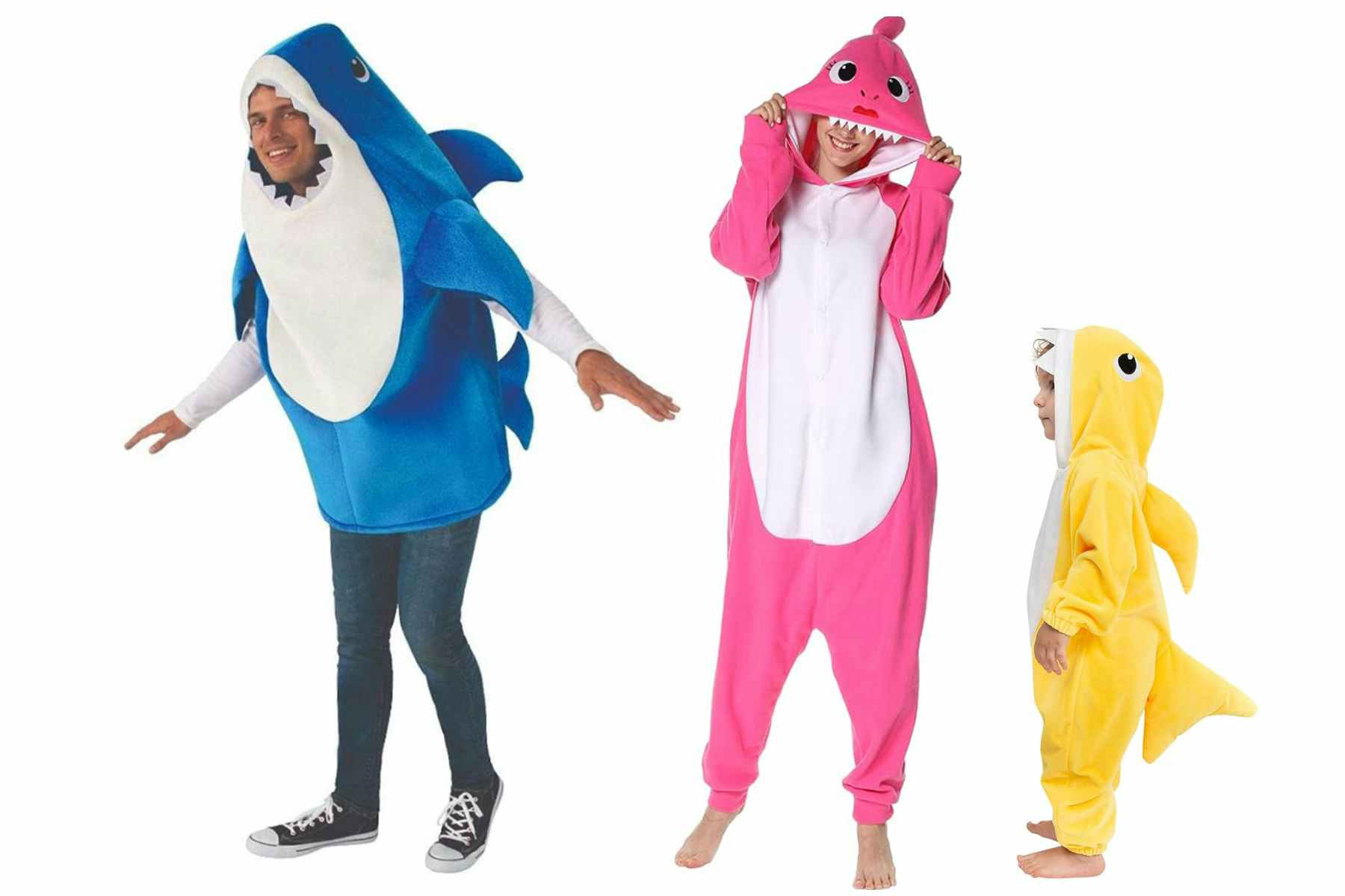 images of a family halloween costume of baby shark