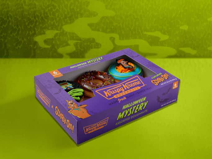 Box of Scooby Do Themed donut box from Krispy Kreme