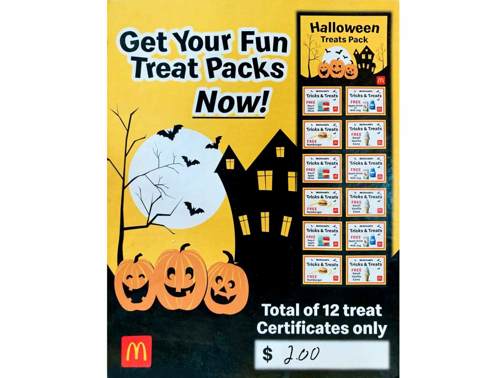 McDonald's Halloween Fun Pack booklets poster