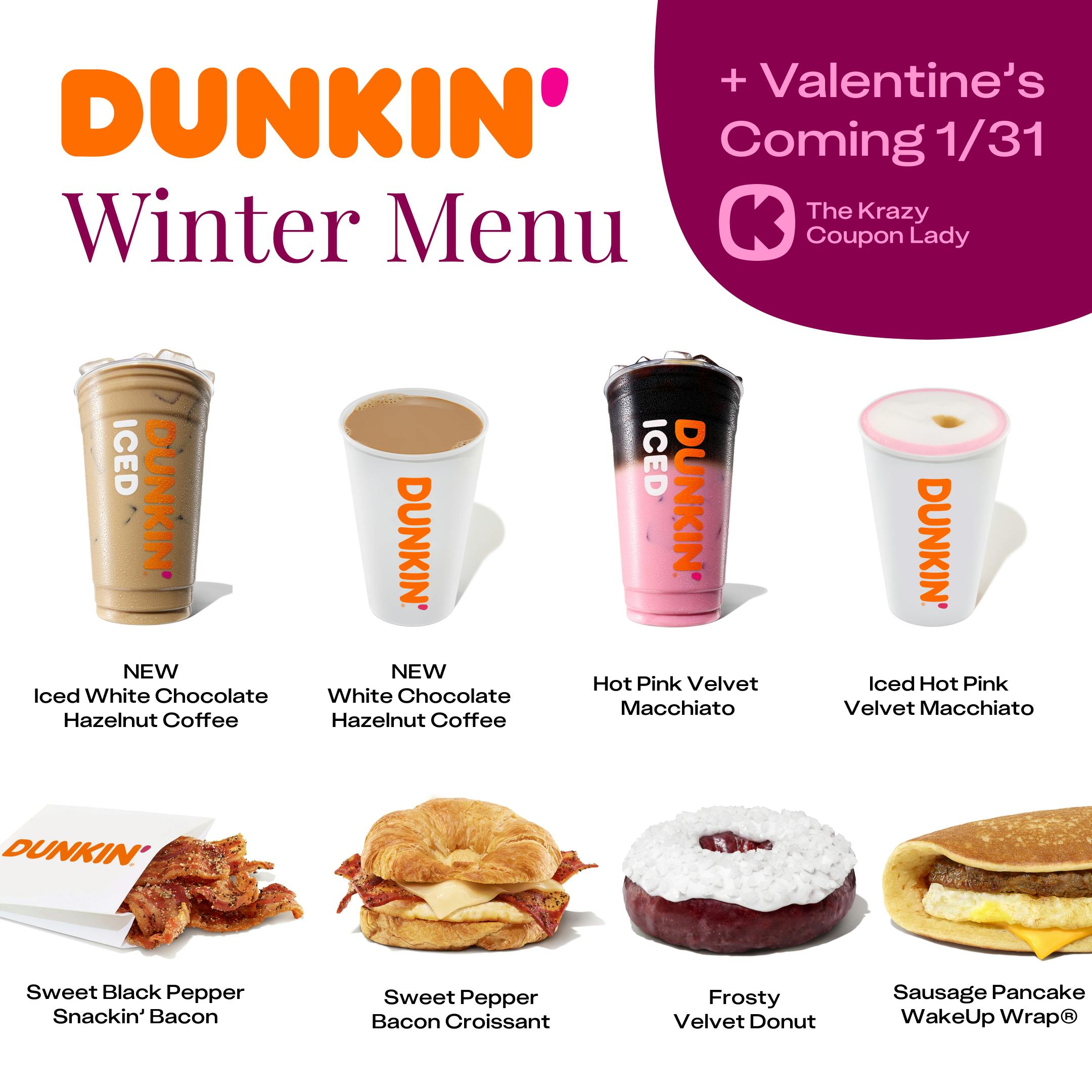 New Dunkin Winter Menu Is Here! And A Sneak Peek At Their Valentine’s ...