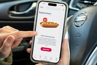 someone looking at an offer in the sonic app