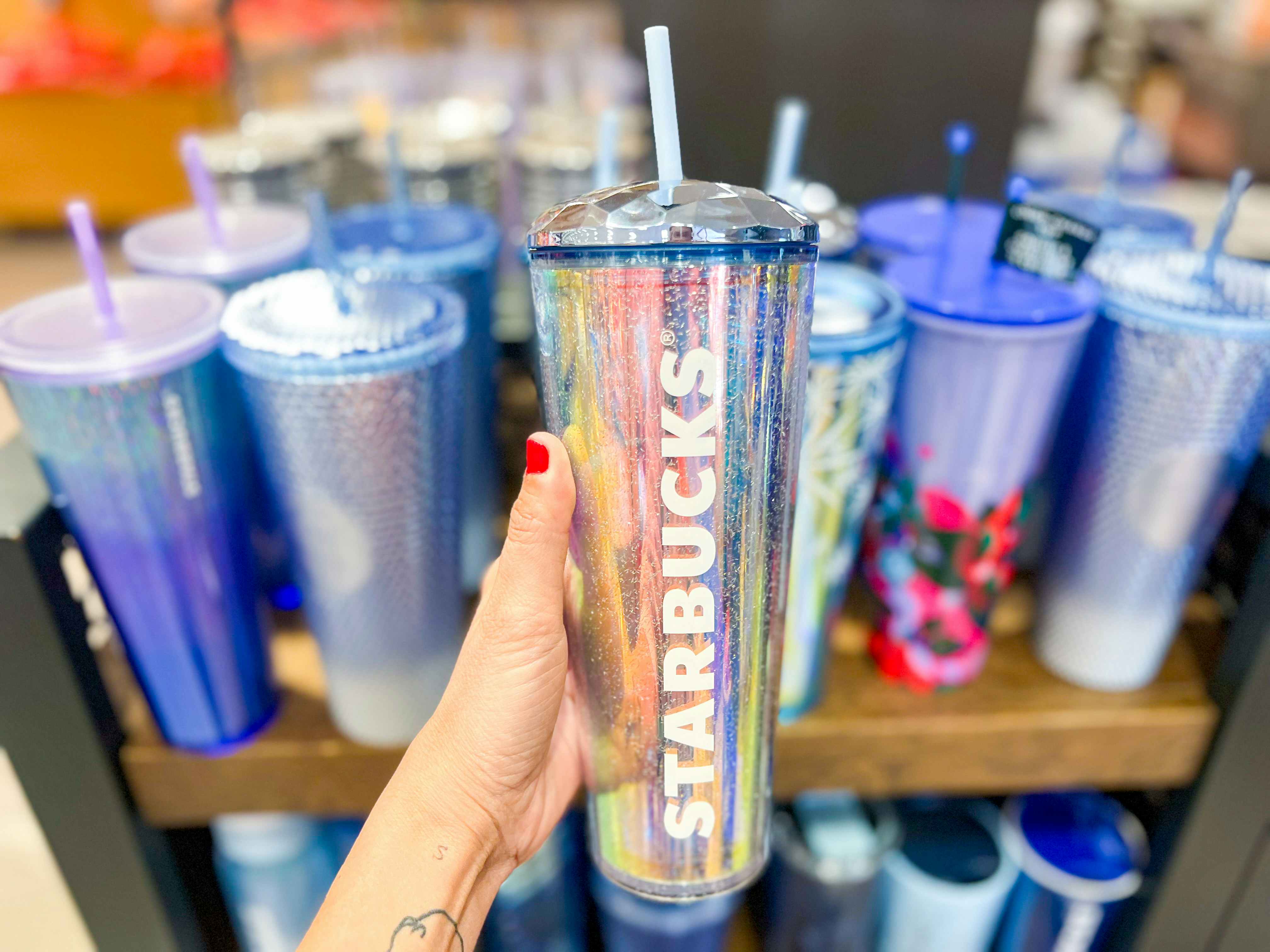 STARBUCKS 2020 Summer 5 Color-Changing Reusable Cold 24 oz Cups Tumbler  Straws