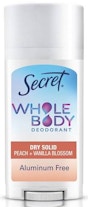 Secret Whole Body Deodorant Sticks, Sprays and Creams
